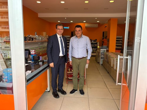 Kaymakamımız Sayın Ali GÜLDOĞAN Yeni Acılan İşletmeyi Ziyaret etti.